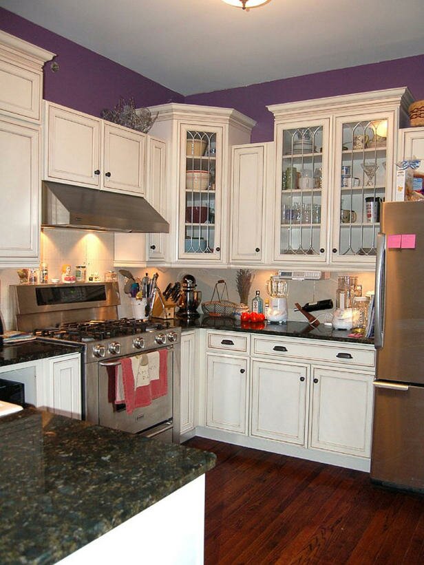 L Shape Kitchen In The Home L Shape Kitchen In Purple Color L Shape Kitchen In The Home