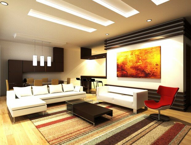 Apartment Living Rooms 620x471 Exclusive Apartment Living Rooms