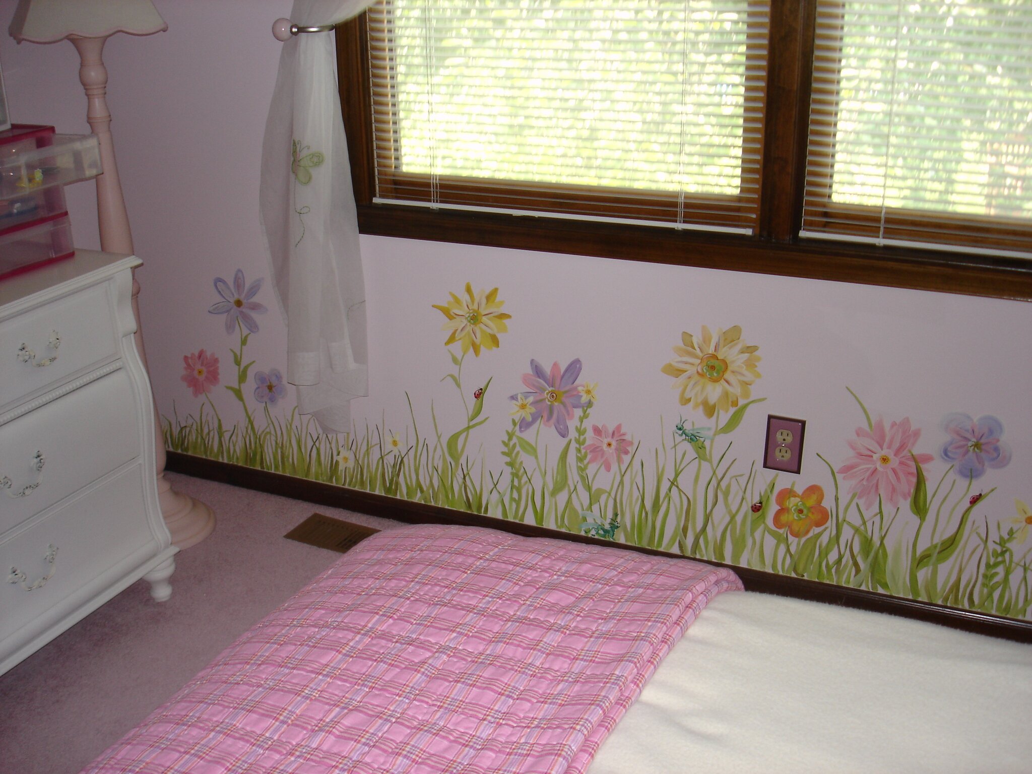 Flower Mural For Girls Room